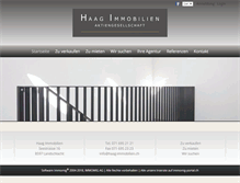 Tablet Screenshot of haag-immobilien.ch